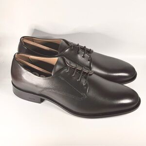 NEW BOSS LEATHER DERBY SHOES DARK BROWN SIZE 9.5US/8.5UK